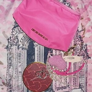 Nwt Victoria secrets cosmetic pouch & bag charm